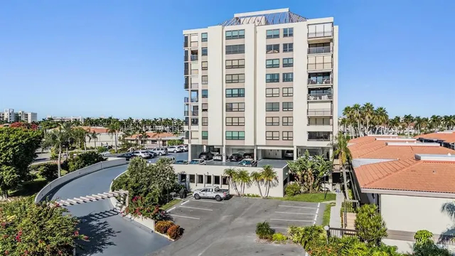 a city view with tall buildings