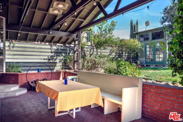 a outdoor space with sitting area