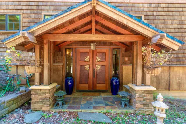 a front view of a house