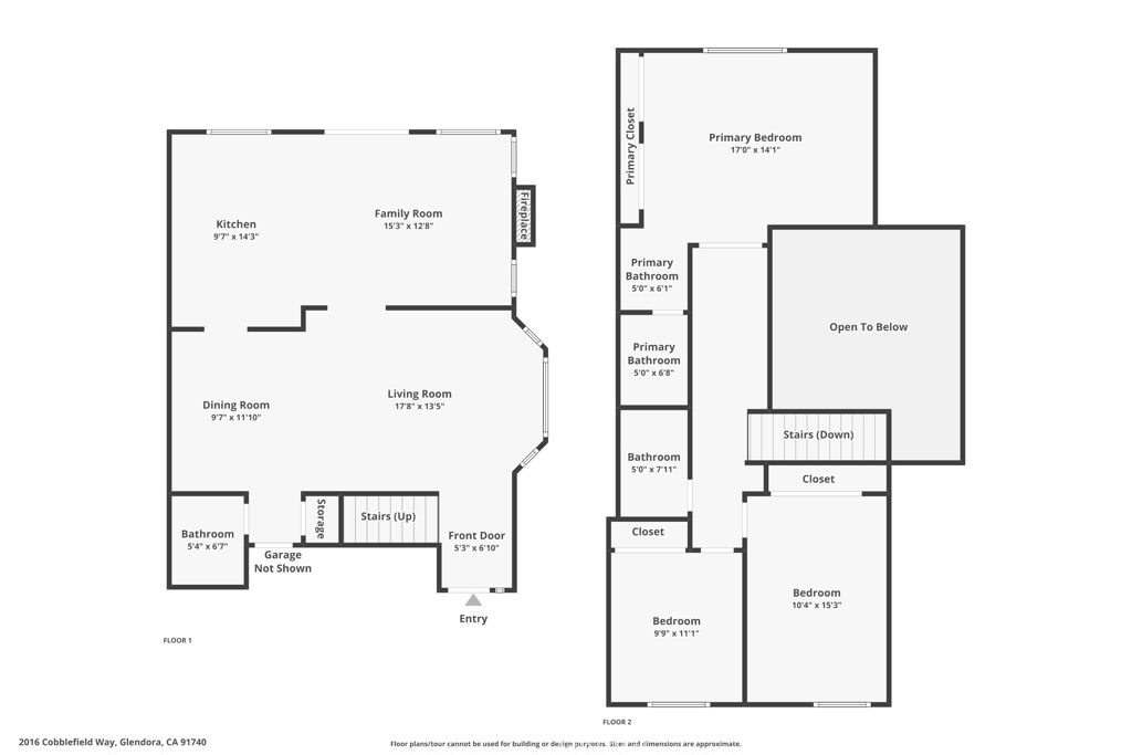 2016 Cobblefield Way Glendora, CA 91740 - Photo 36 of 38 Floor Plans Both Floors