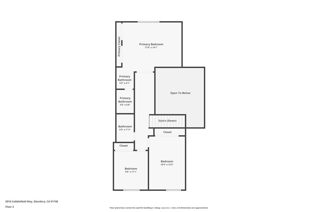 2016 Cobblefield Way Glendora, CA 91740 - Photo 38 of 38 2nd Floor Plan