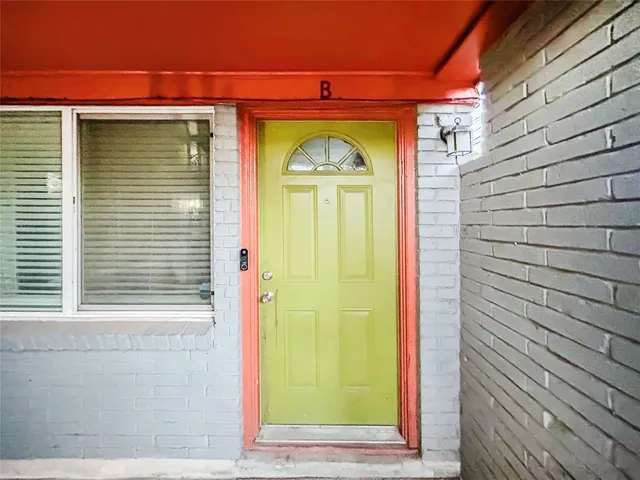 a view of a door of the house