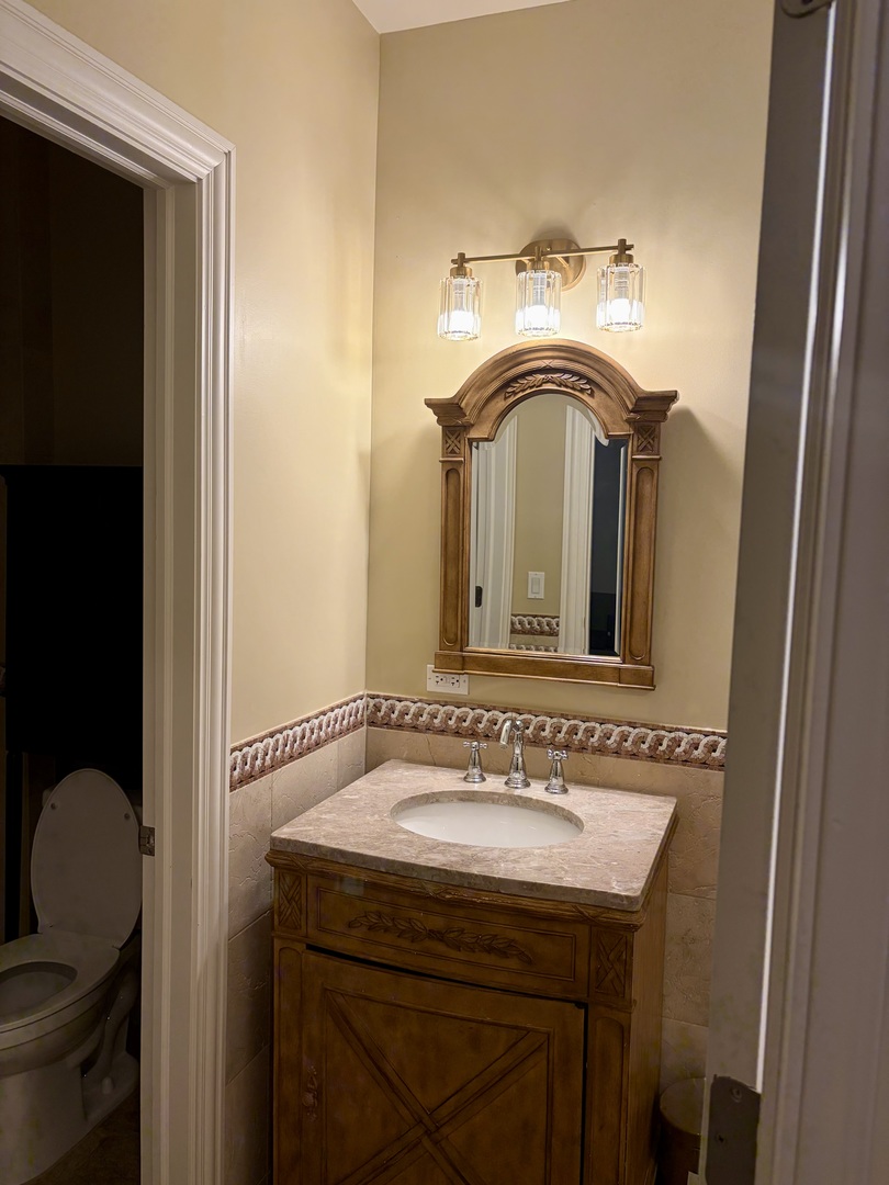 7381 South Madison Street Burr Ridge, IL 60527 - Photo 21 of 30 a bathroom with a sink and a toilet