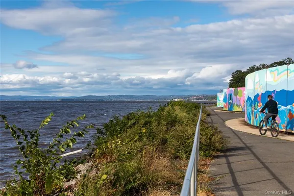 a view of beach and ocean