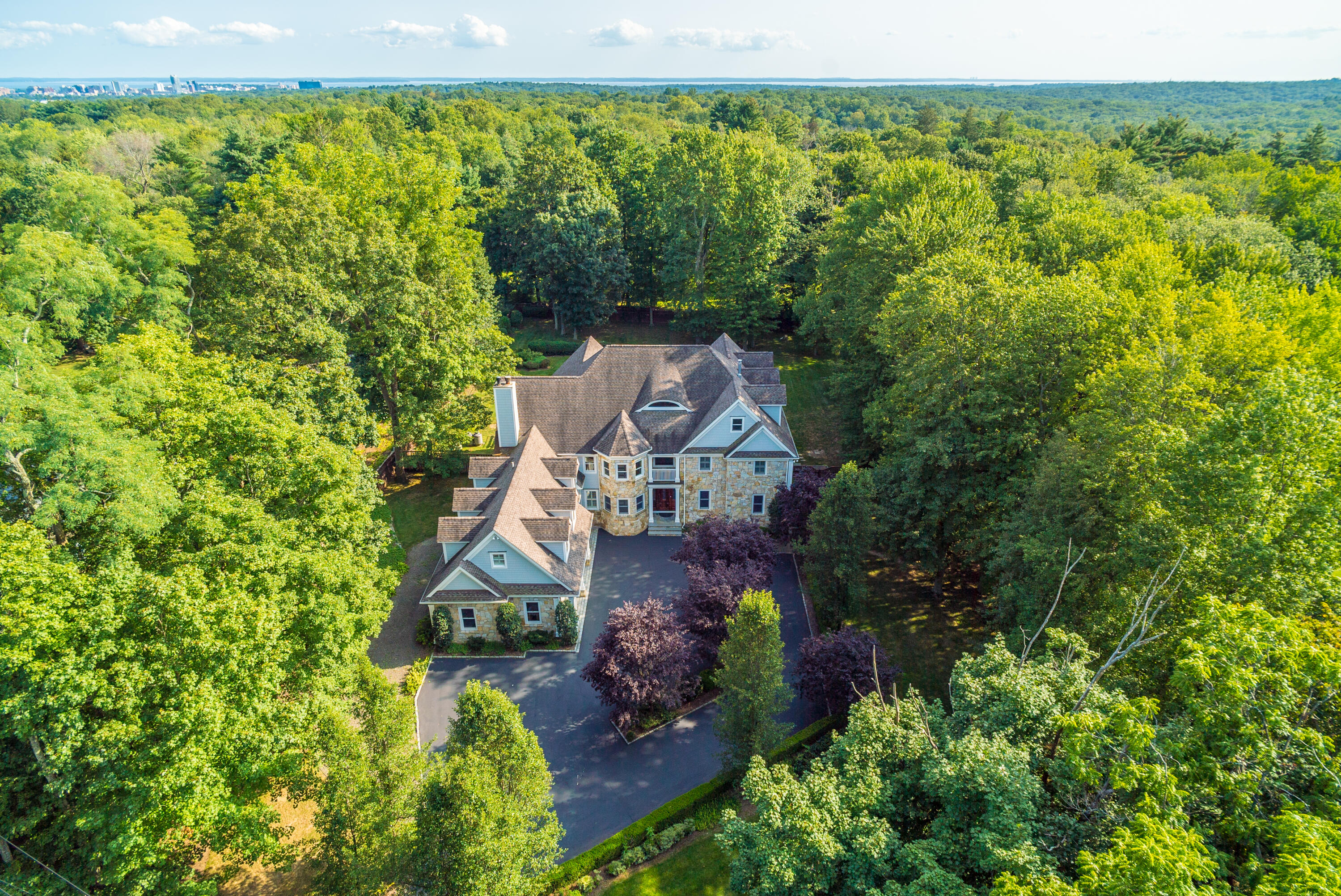 536 Roxbury Road Stamford, CT 06902 - Photo 38 of 38 an aerial view of a house with big yard