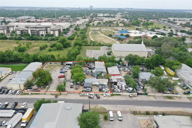 an aerial view of a city