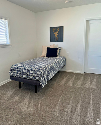 4375 West 4500 S Road Deseret, UT 84624 - Photo 11 of 20 Neutral wall paint, window with horizontal blinds, and paneled interior door
