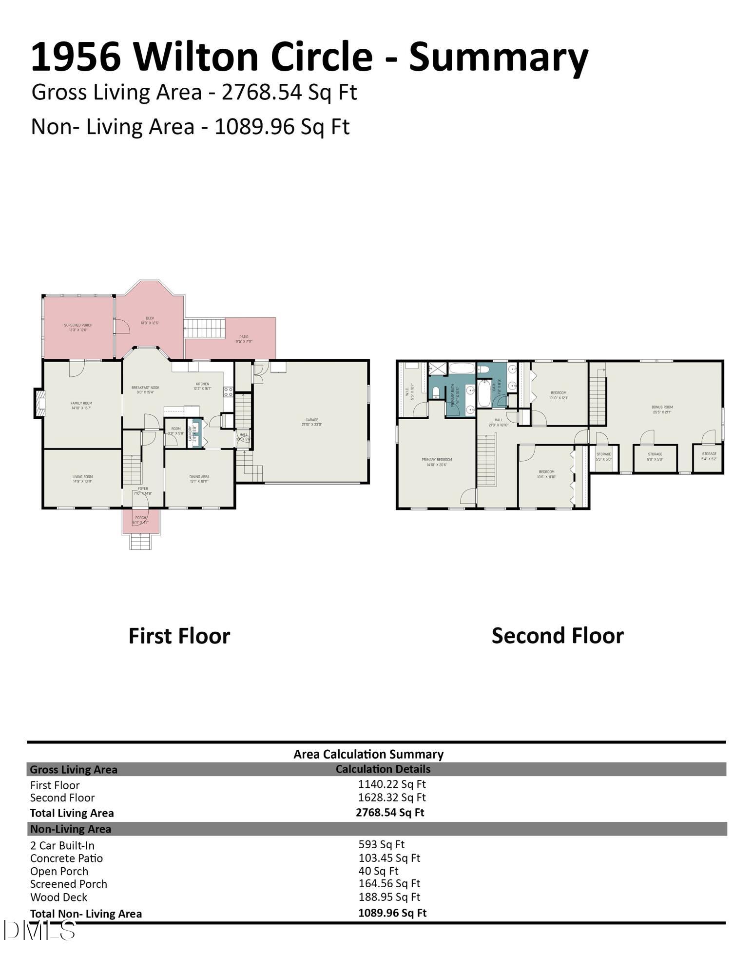 1956 Wilton Circle Raleigh, NC 27615 - Photo 51 of 51 1956 Wilton_floorplan summary