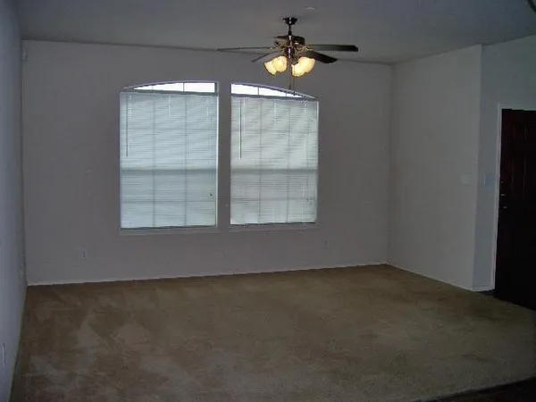 an empty room with a window