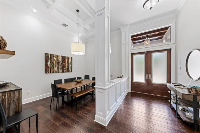 a room with furniture and wooden floor