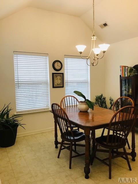 996 Scott Road Elizabeth City, NC 27909 - Photo 5 of 17 Dining Room w/ Cathedral Ceiling