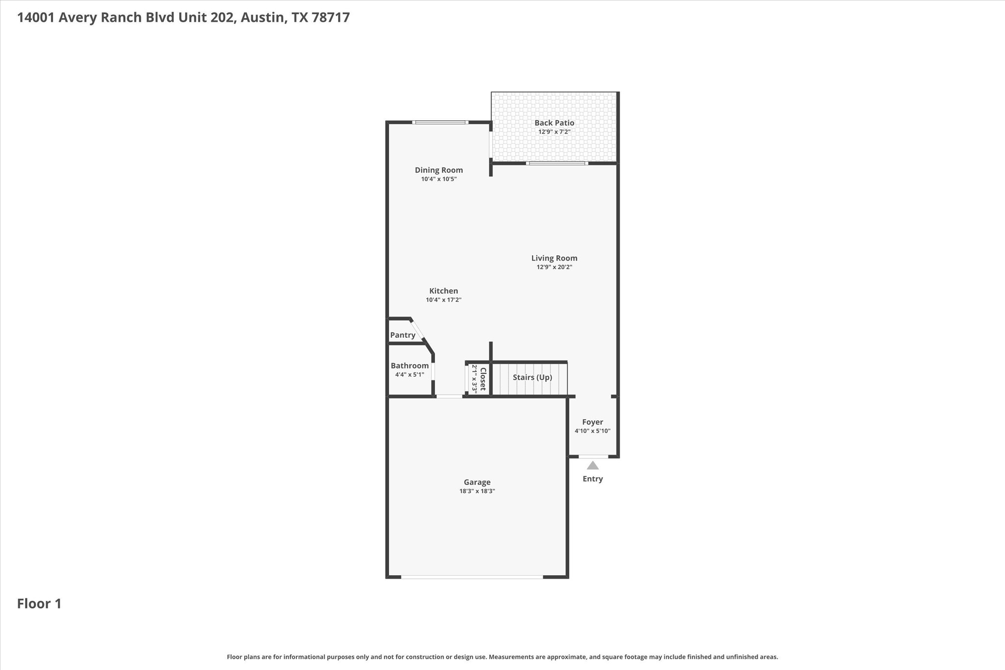 14001 Avery Ranch Boulevard, Unit 202 Austin, TX 78717 - Photo 29 of 30 Floor plan