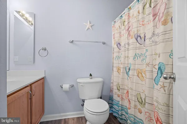 a white toilet sitting next to a shower curtain