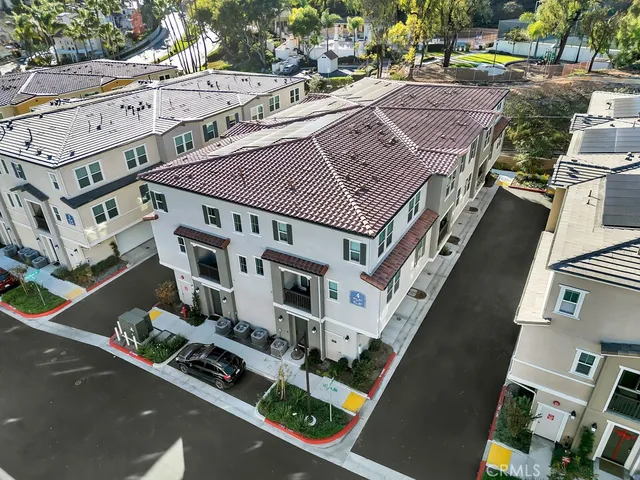 an aerial view of a city