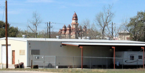 402 Trinity Street Lockhart, TX 78644 - Photo 7 of 18 View from front of home to Old Courthouse on the Square. Easy walk to Downtown area.