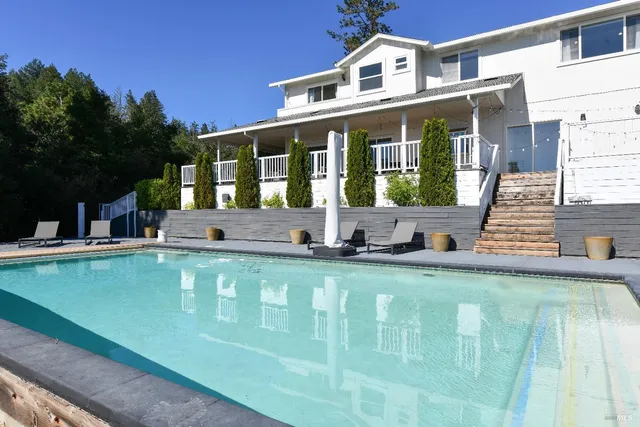 a view of a with a patio