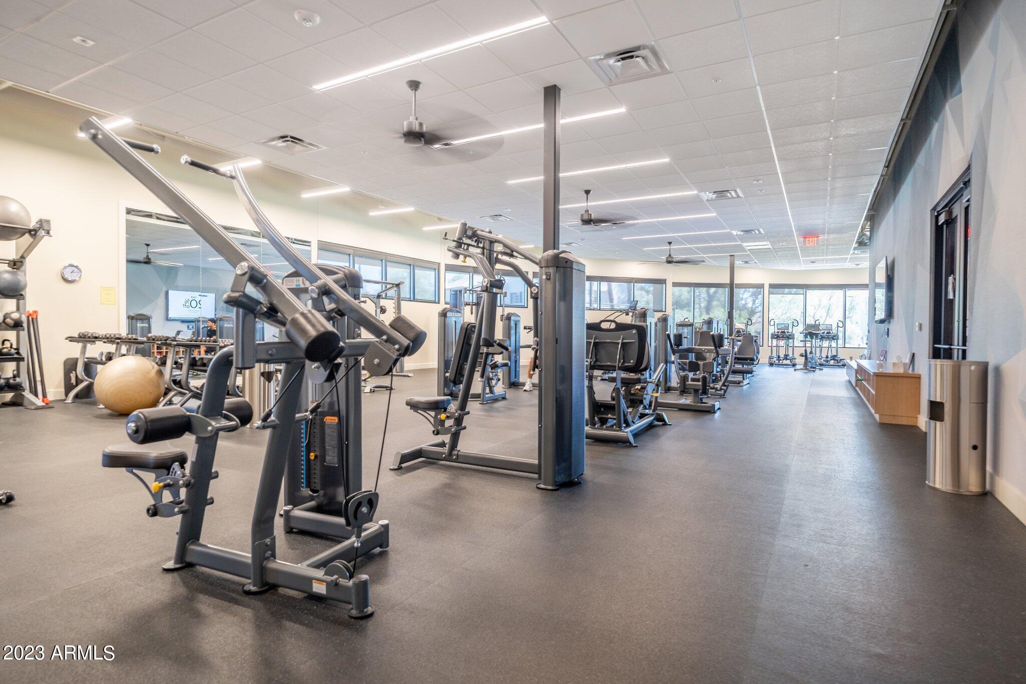 7710 East Gainey Ranch Road, Unit 259 Scottsdale, AZ 85258 - Photo 34 of 48 a view of a room with gym equipment