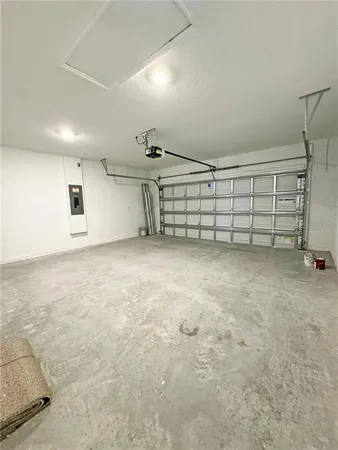 a view of a garage