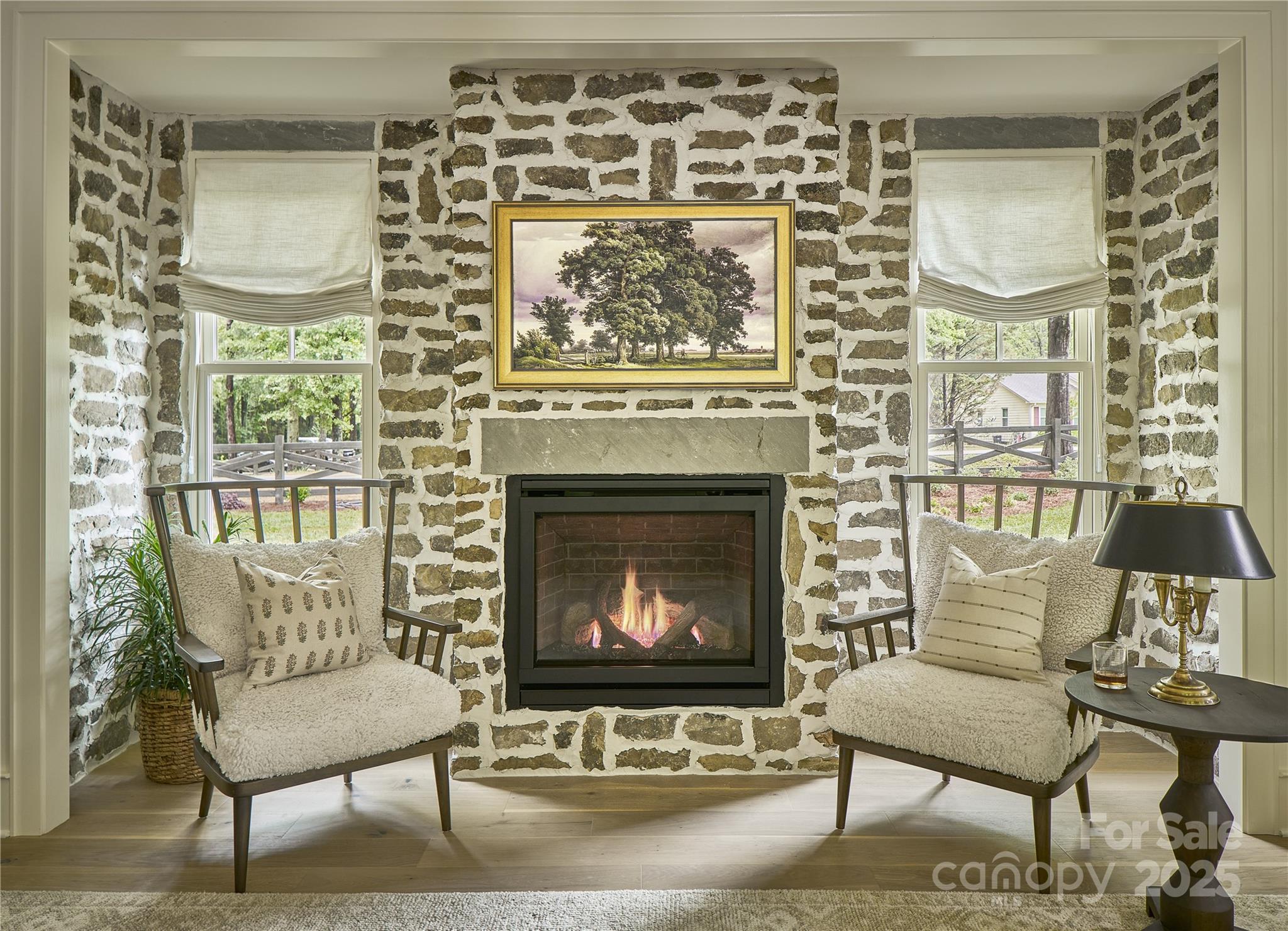 2268 New Gray Rock Road Fort Mill, SC 29708 - Photo 10 of 39 a living room with furniture and a fireplace