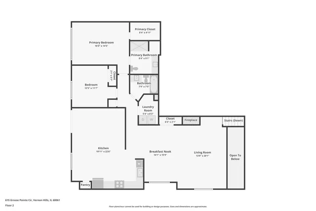 $334,900 | 615 Grosse Pointe Circle, Unit 127, Vernon Hills, IL 60061