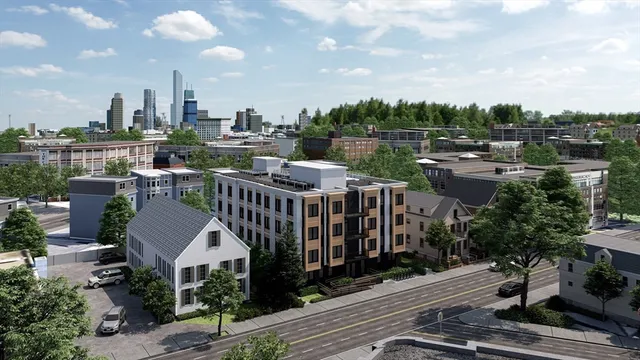 a view of a city from a terrace