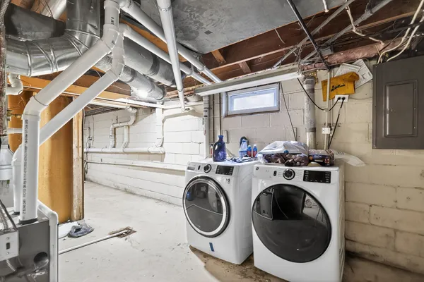 a view of storage and utility room