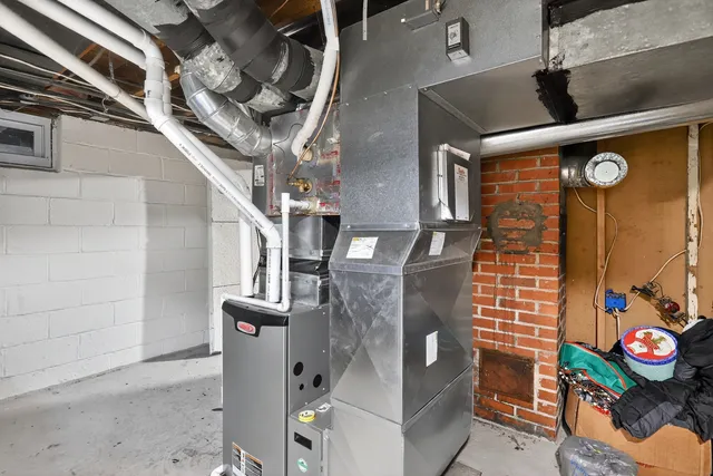 a car parked in a garage