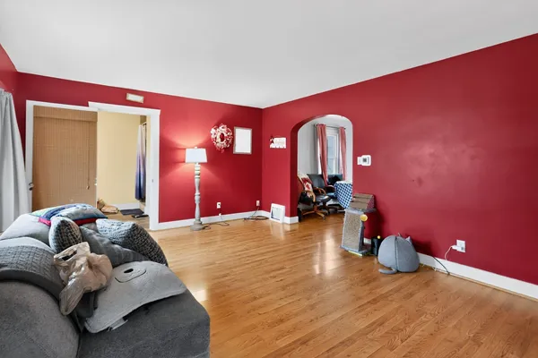 a bed room with a bed and a couch