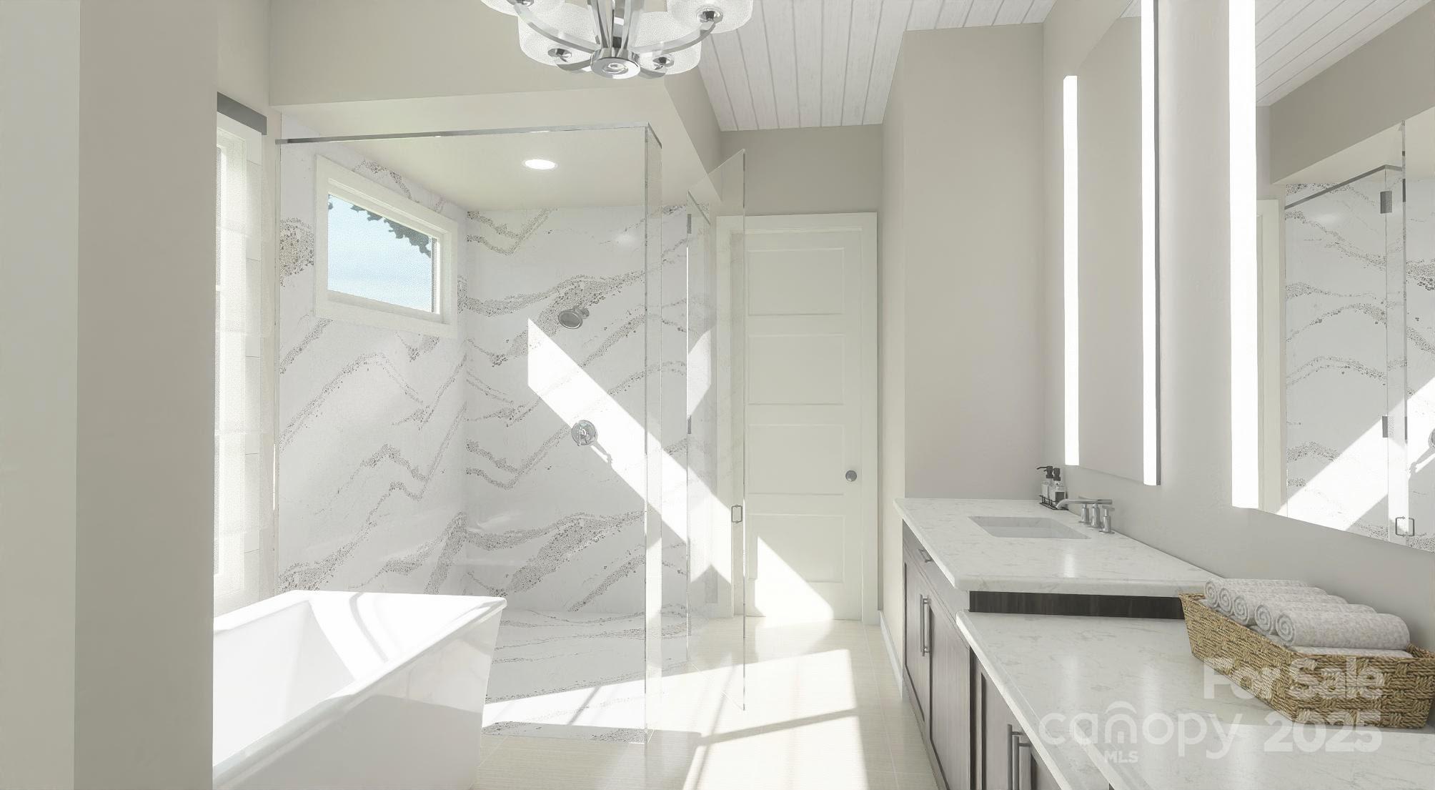 4218 Sigmon Cove Lane, Unit 6 Terrell, NC 28682 - Photo 26 of 39 a bathroom with a tub shower and sink