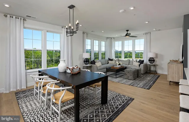 a view of a dining room and livingroom view