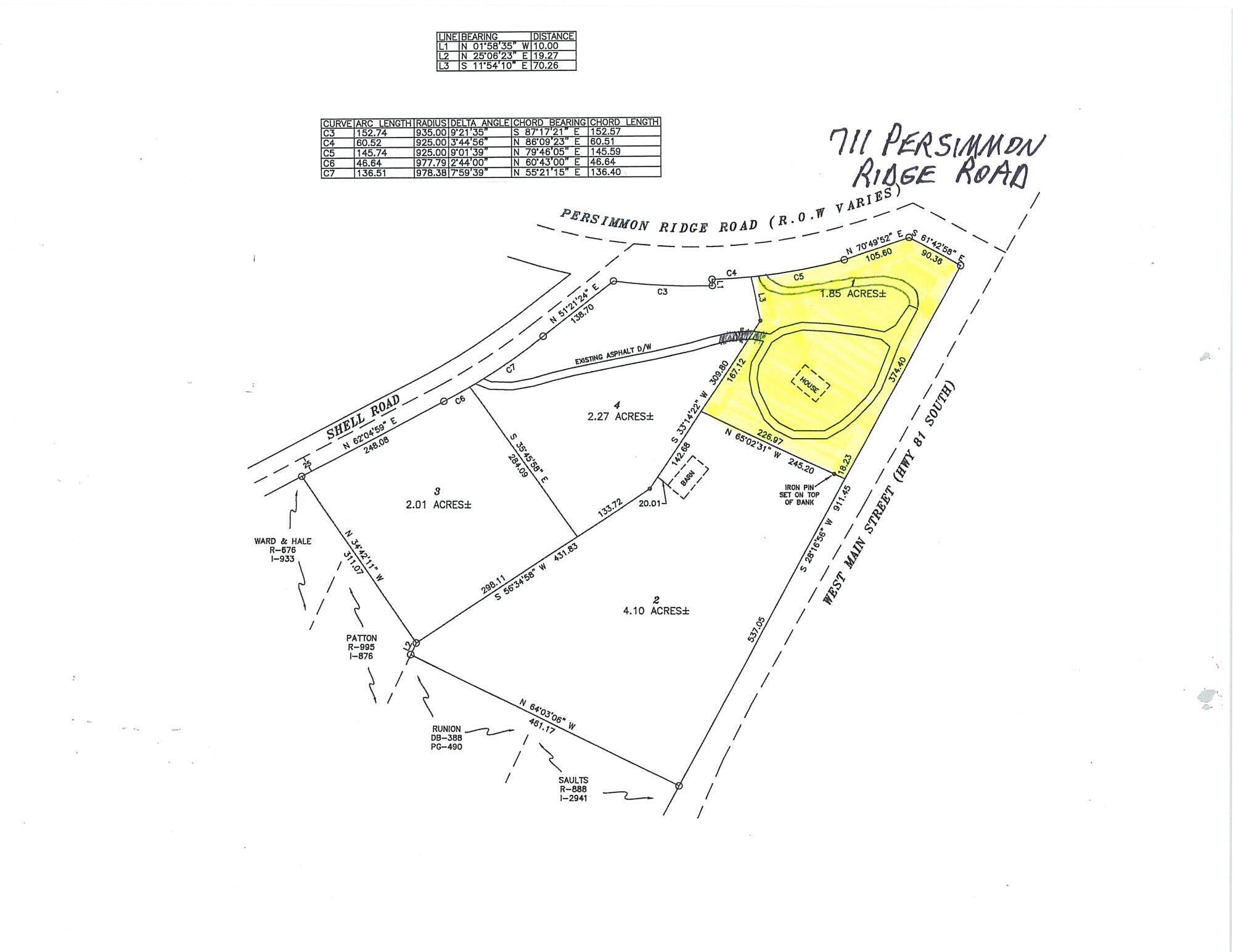 711 Persimmon Ridge Road Jonesborough, TN 37659 - Photo 48 of 48 Plat with Driveway