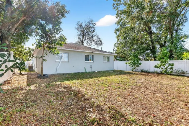 a backyard of a house