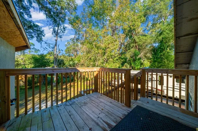 a view of outdoor space and deck