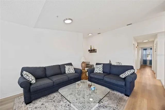 a living room with furniture and a couch