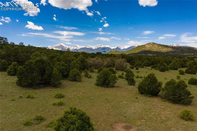 a view of an outdoor space and mountain view