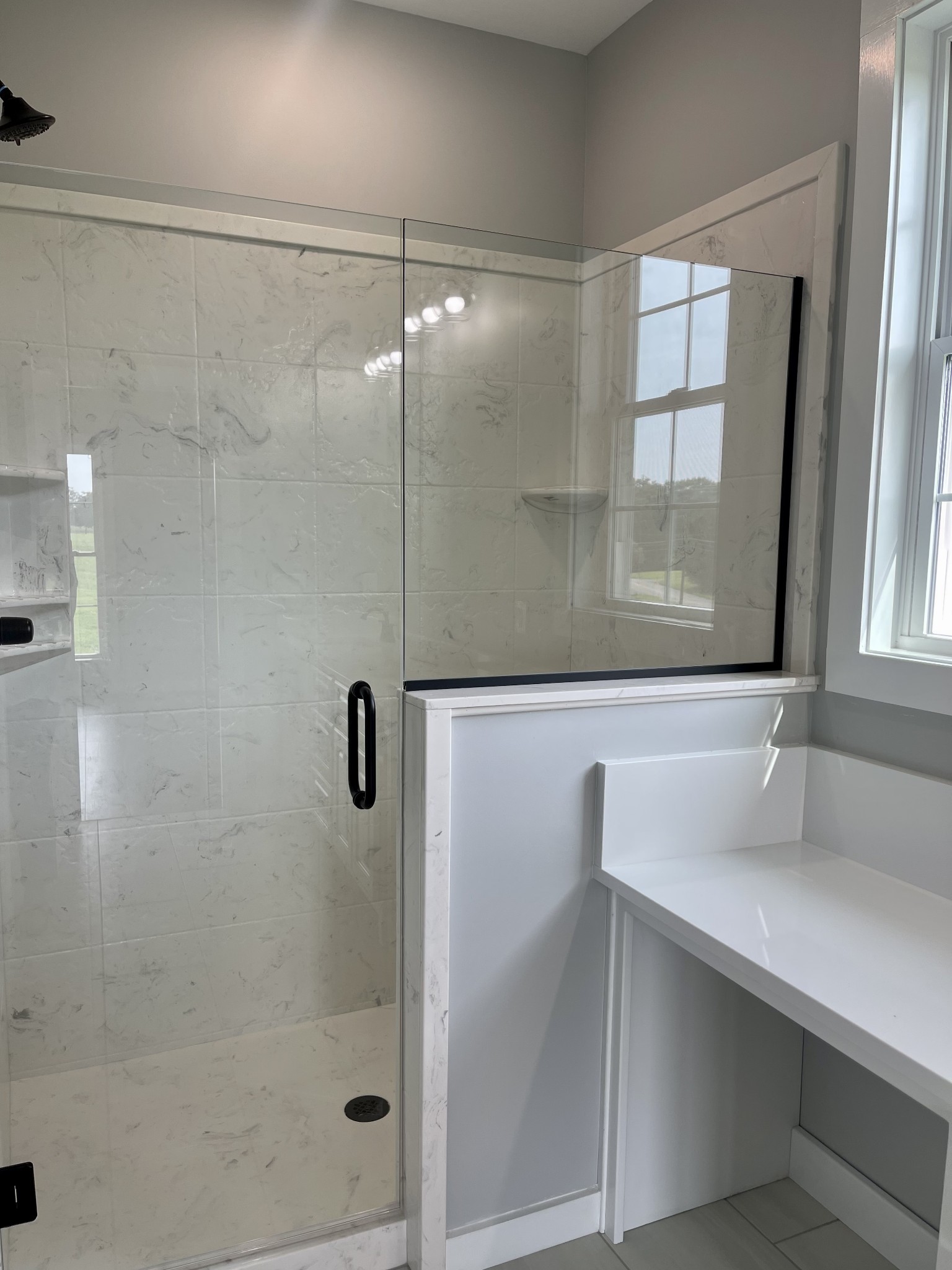 1448 Fall River Road Lawrenceburg, TN 38464 - Photo 20 of 30 a bathroom with a shower and mirror