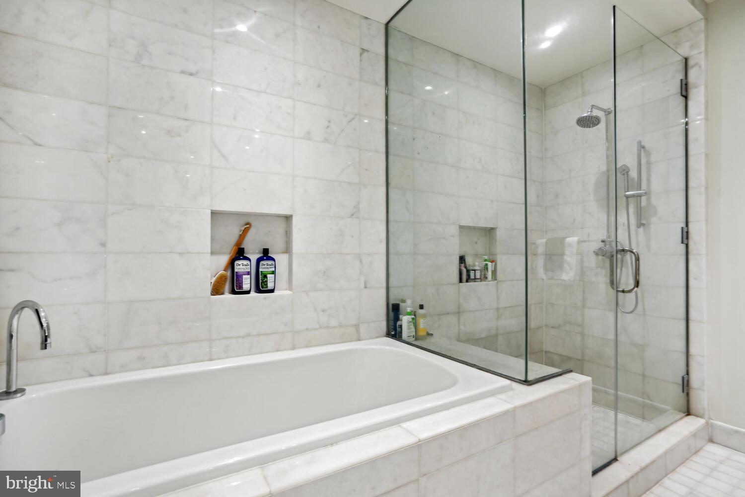 3303 Water Street Northwest, Unit 3L Washington, DC 20007 - Photo 28 of 40 Spa-like soaking tub & walk-in shower