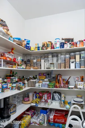 a store room with lots of different kinds of food