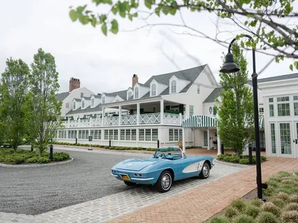 a car parked in front of a house