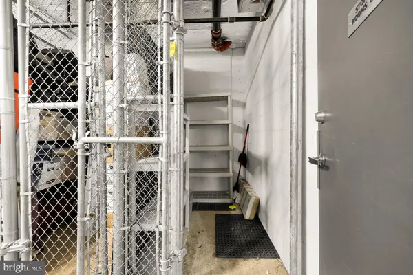 a view of a storage room