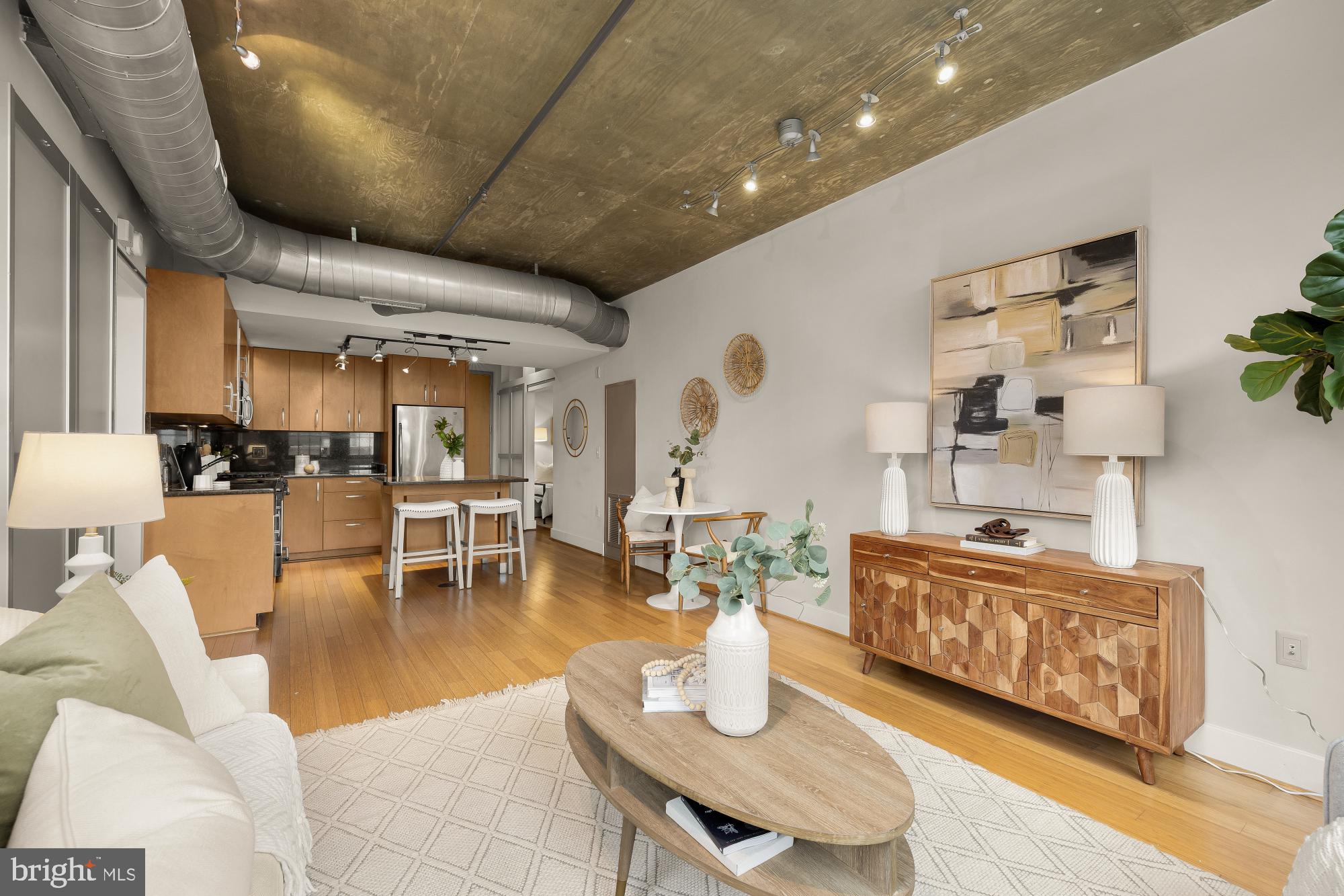 1444 Church Street Northwest, Unit 506 Washington, DC 20005 - Photo 5 of 37 Living Room to Kitchen