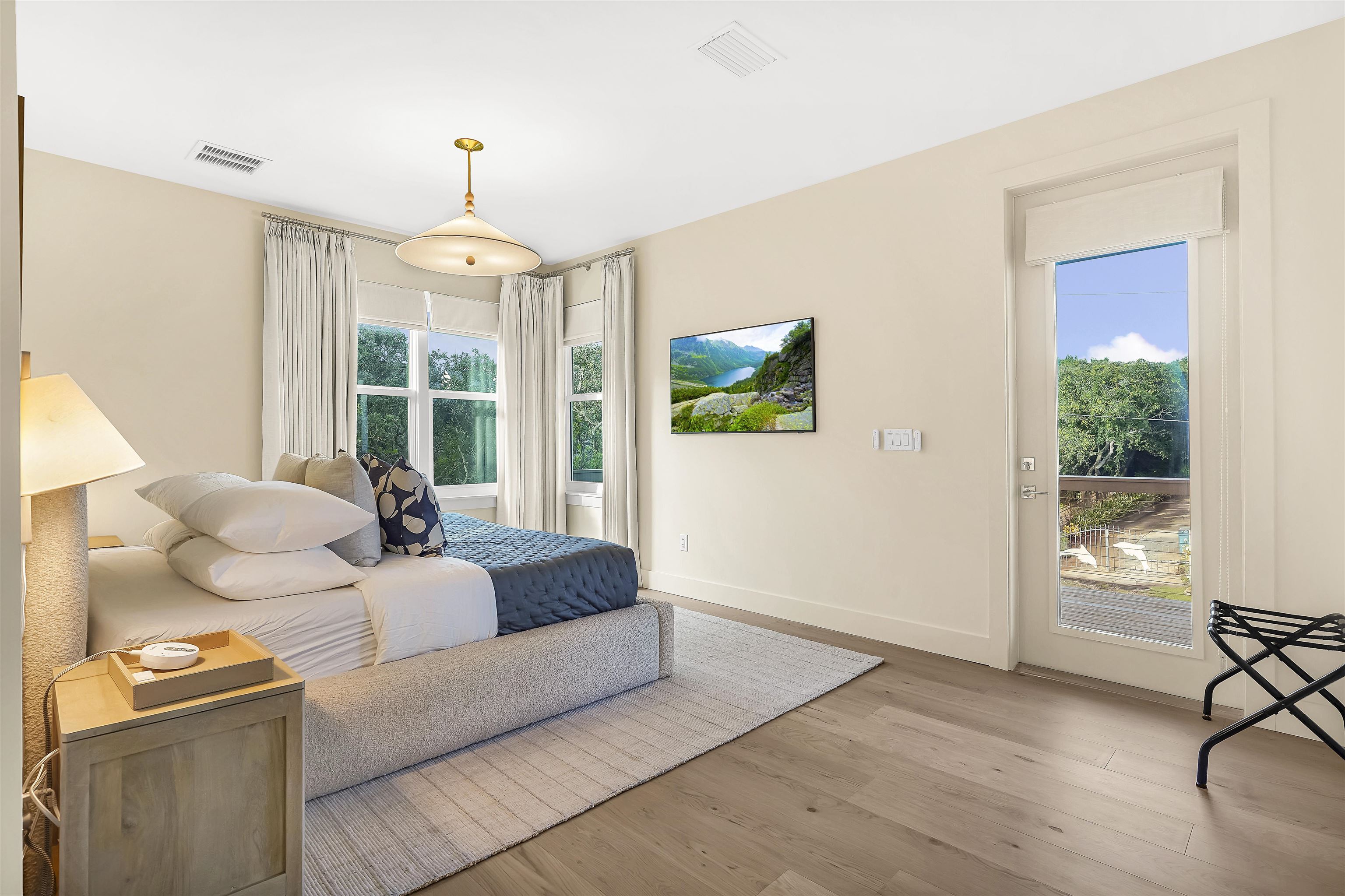 6435 Broward Street St. Augustine, FL 32080 - Photo 18 of 56 a living room with furniture and a chandelier