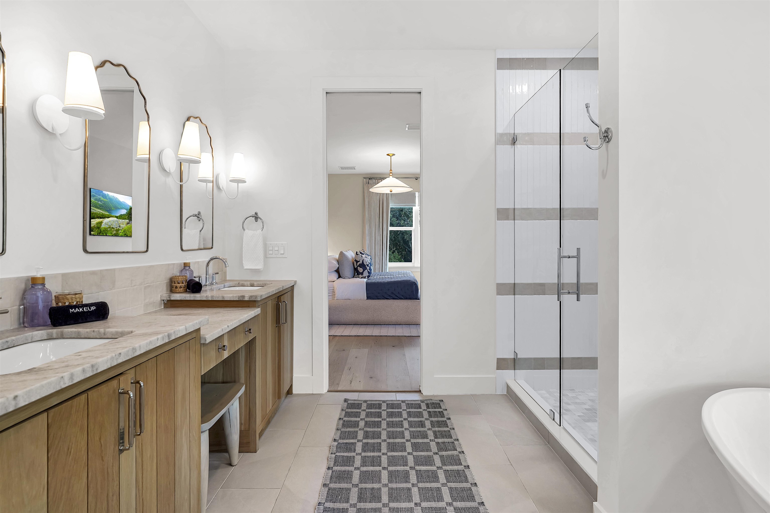 6435 Broward Street St. Augustine, FL 32080 - Photo 20 of 56 a bathroom with a sink a toilet and shower