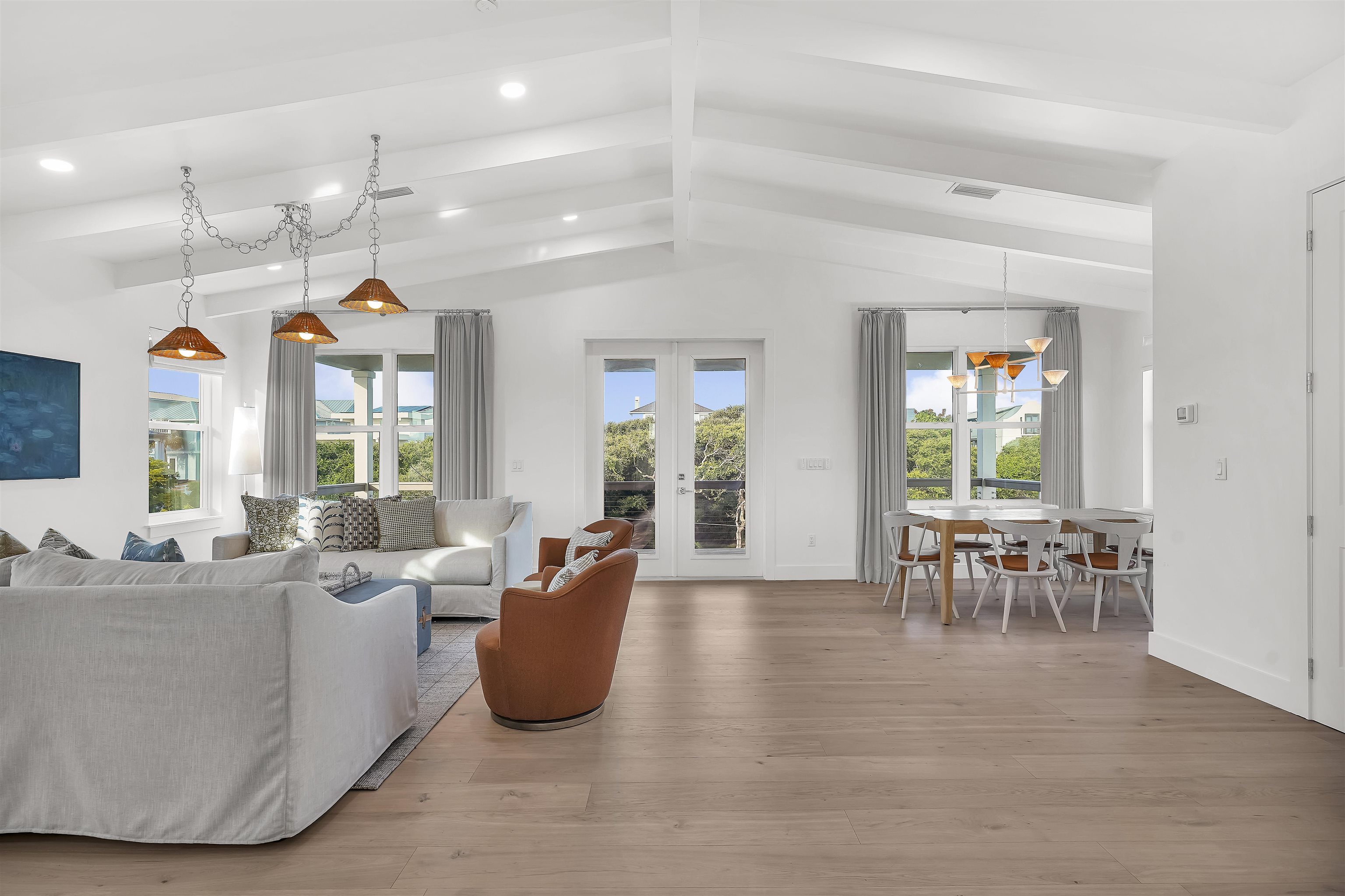 6435 Broward Street St. Augustine, FL 32080 - Photo 35 of 56 a living room with furniture a window and a dining table