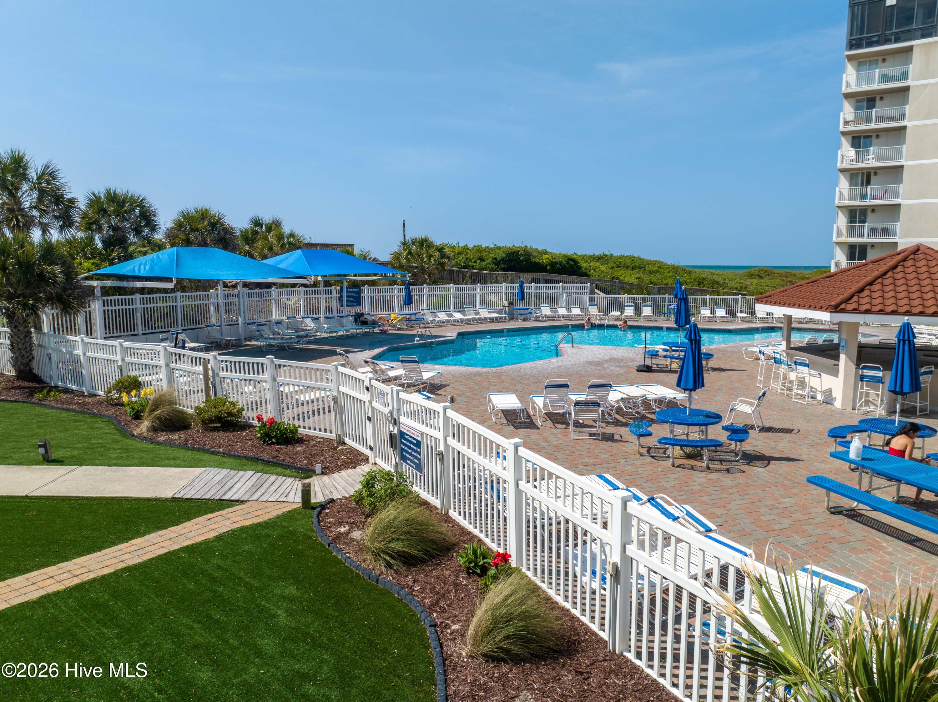 2000 New River Inlet Road, Unit 3211 North Topsail Beach, NC 28460 - Photo 35 of 62 St. Regis - Aerials - Pool Side Shot