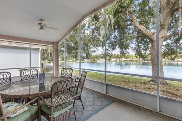 a view of a yard with an trees