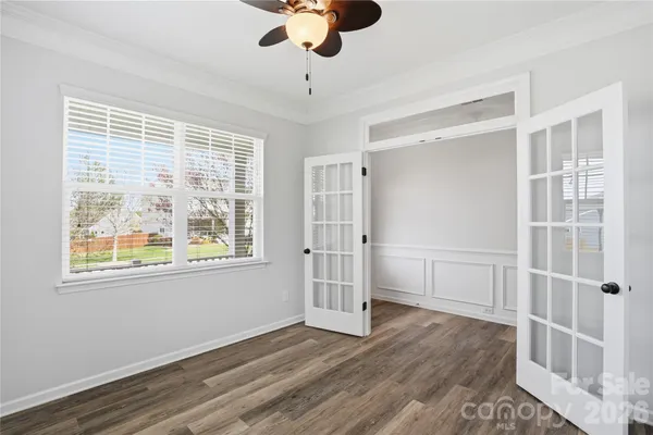 a view of a livingroom with a chandelier