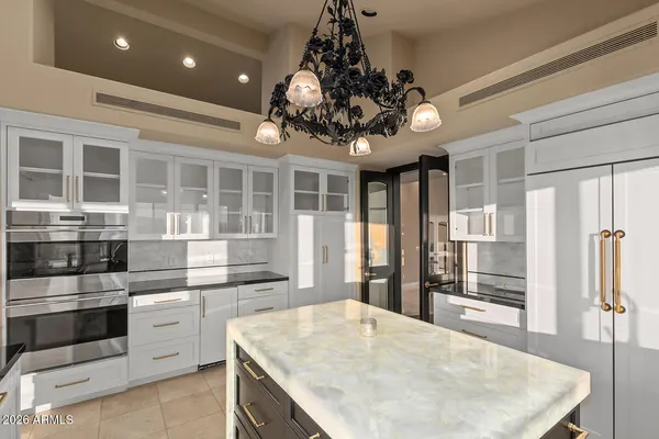 an aerial view of residential building and lake view