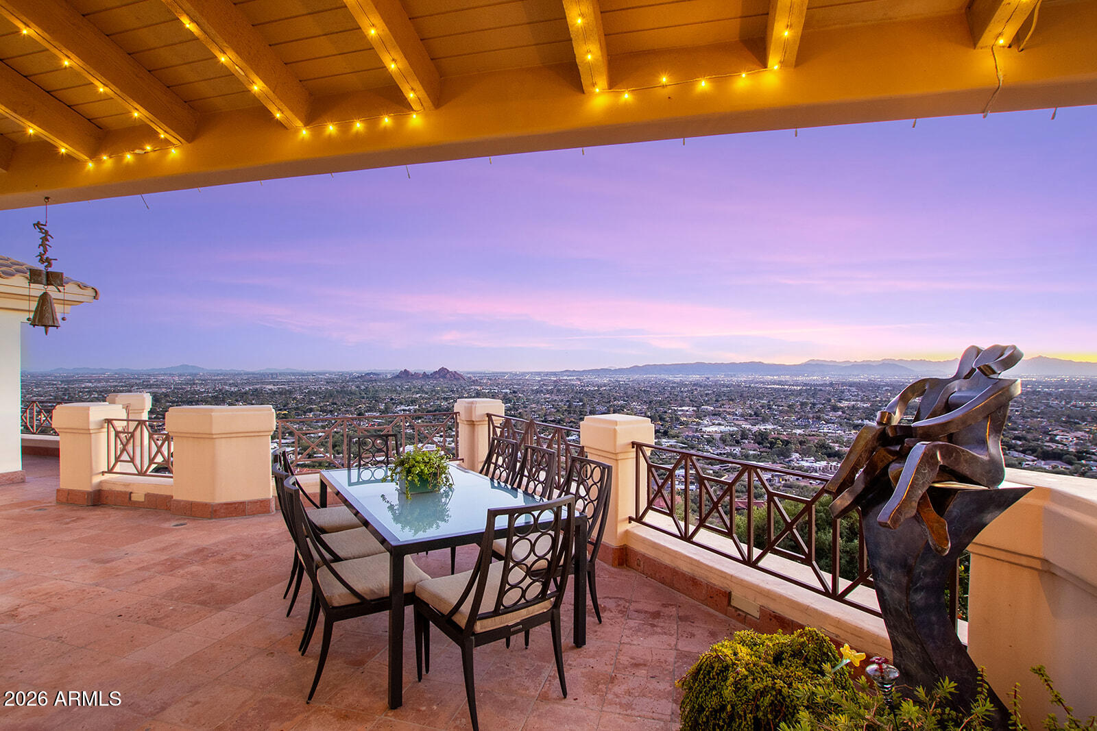 5400 East Valle Vista Road, Unit 4 Phoenix, AZ 85251 - Photo 49 of 72 OUTDOOR DINING AT NIGHT
