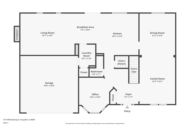 $529,999 | 1121 Williamsburg Circle, Grayslake, IL 60030